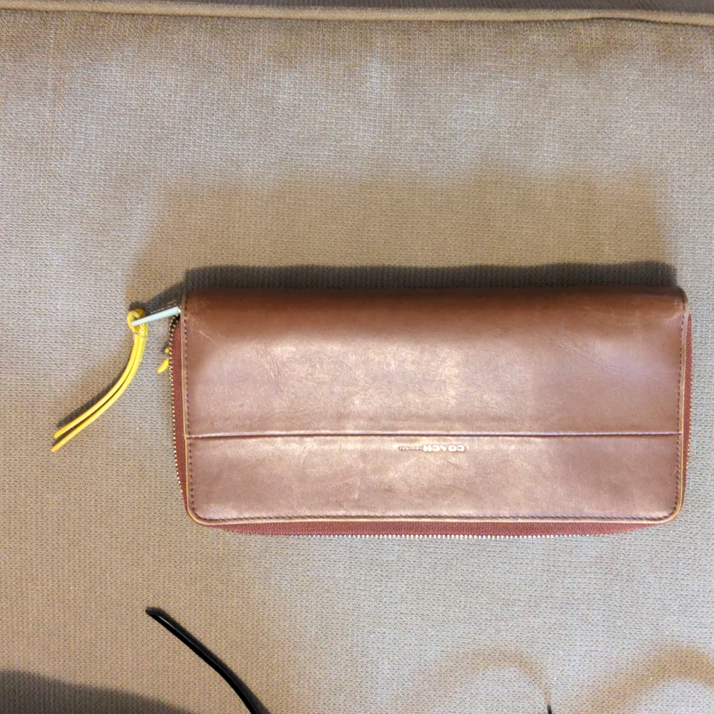 Leather coach wallet